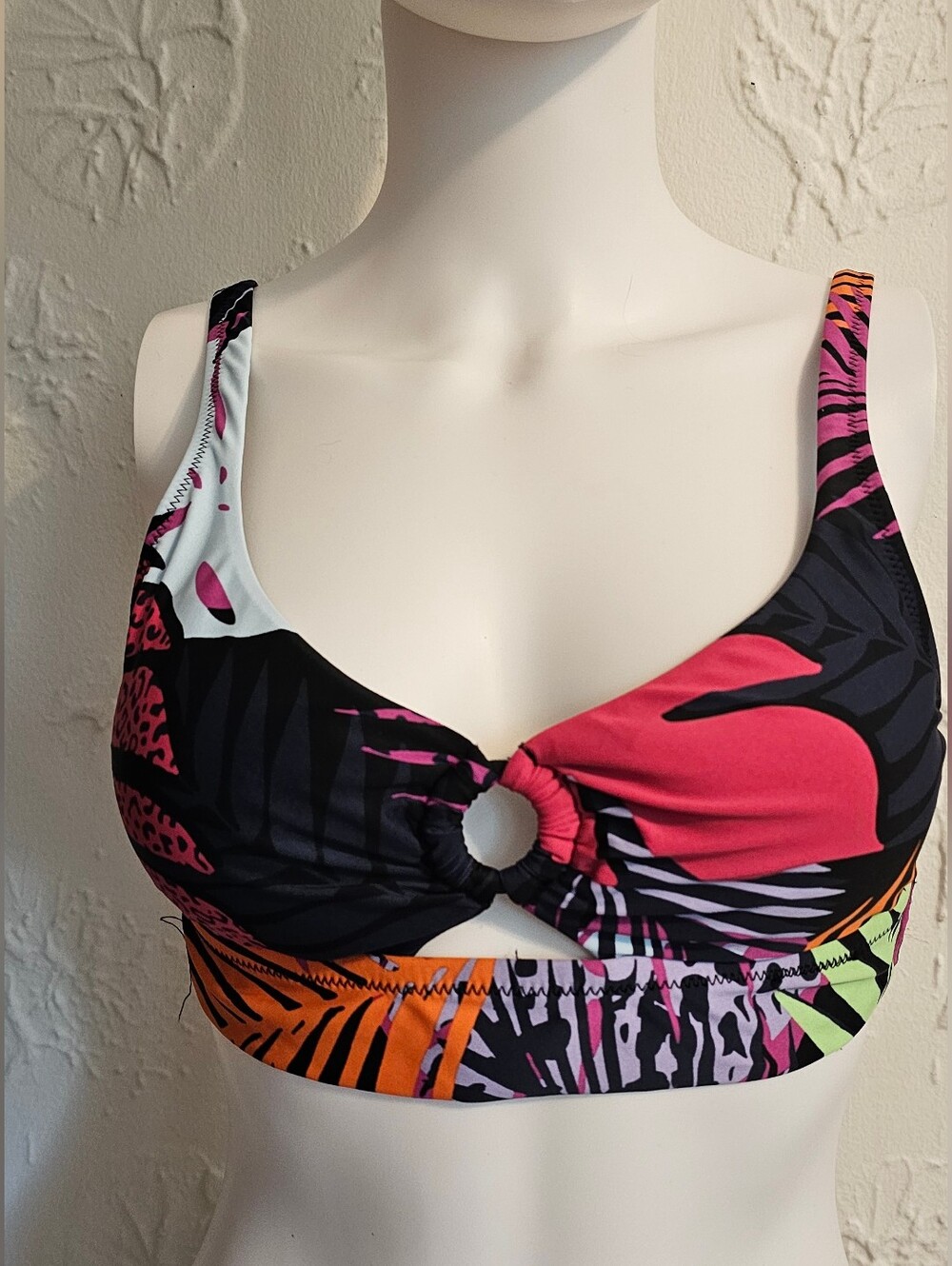 Bar III Bikini Top  Palm Print NWT Medium